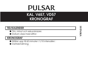 Bruksanvisning Pulsar PM3085X1 Regular Armbandsur