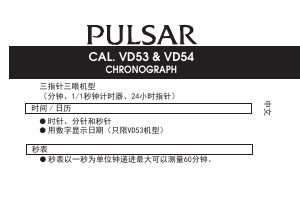 说明书 PulsarPT3719X1 Regular手表