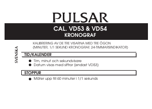 Bruksanvisning Pulsar PT3769X1 Regular Armbandsur
