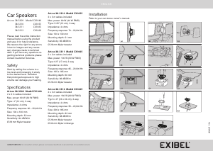 Manual Exibel CX1069 Car Speaker