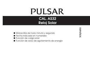 Manual de uso Pulsar PX3102X1 Regular Reloj de pulsera