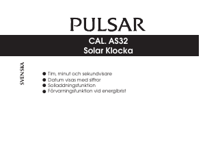 Bruksanvisning Pulsar PX3201X1 Accelerator Armbandsur