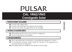 Manual de uso Pulsar PZ6027X1 Accelerator Reloj de pulsera