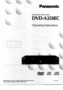 Handleiding Panasonic DVD-A350 DVD speler