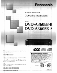 Handleiding Panasonic DVD-A360 DVD speler