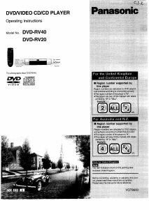 Handleiding Panasonic DVD-RV20 DVD speler