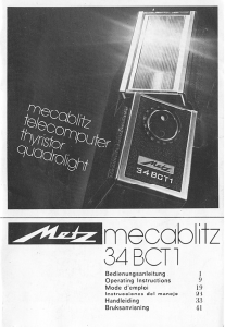Mode d’emploi Metz Mecablitz 34 BCT 1 Flash
