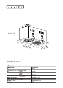 كتيب مصباح 09926/02/30 Chimney Lucide