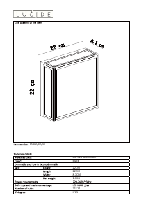 Manual Lucide 15802/02/30 Dukan Lampă