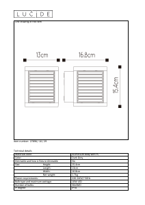 Hướng dẫn sử dụng Lucide 27898/10/29 Slits Đèn