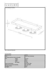 Manual Lucide 45179/03/30 Anaka Lampă