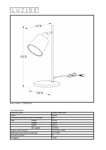 Manual Lucide 77583/81/31 Pippa Lampă