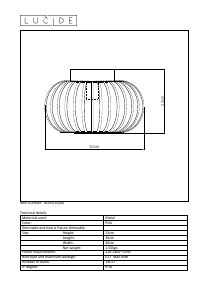 Manual Lucide 78193/30/66 Merlina Lampă