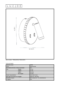 Kasutusjuhend Lucide 79201/09/31 Bentjer Lamp