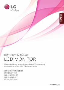 Handleiding LG E2240S-PN LCD monitor
