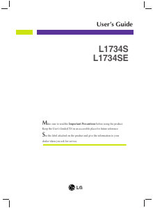 Manual LG L1734SE-PF LCD Monitor