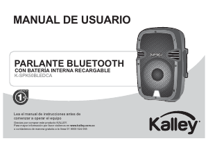 Manual de uso Kalley K-SPK50BLEDCA Altavoz