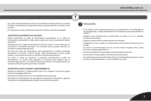 Manual de uso Kalley K-AC12INV2F Aire acondicionado