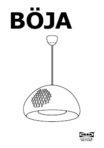 Посібник IKEA BOJA (Ceiling) Лампа