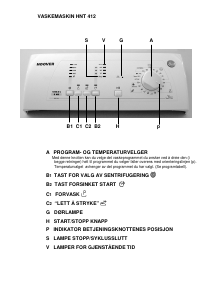 Bruksanvisning Hoover HNT 412/1-16S Vaskemaskin