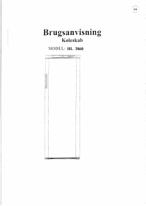 Brugsanvisning Hoover HL 3860 Køleskab