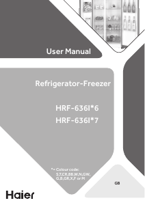 Handleiding Haier HRF-636IM6 Koel-vries combinatie
