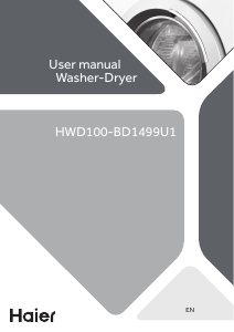 Handleiding Haier HWD100-BD1499U1 Was-droog combinatie