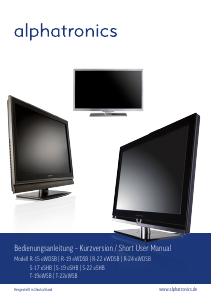 Manual Alphatronics T-19 eWSB LED Television