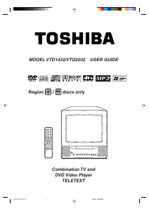 Manual Toshiba VTD1432 Television
