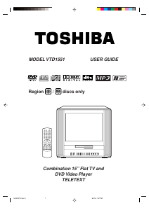 Manual Toshiba VTD1551 Television