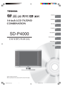 Manual Toshiba SD-P4000 LCD Television