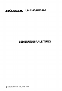 Bedienungsanleitung Honda UM2160 Rasenmäher