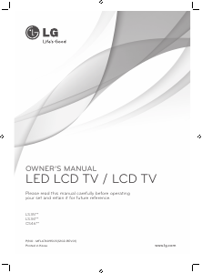 Manuale LG 26CS460S LCD televisore