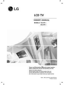 Manual LG 15LS1R LCD Television