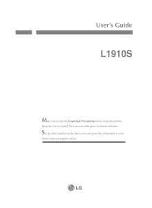 Manual LG L1910S LCD Monitor