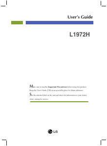 Manual LG L1972H-PF LCD Monitor