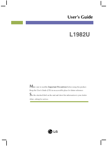 Manual LG L1982U-BF LCD Monitor