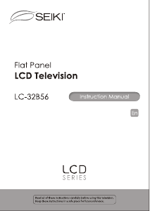 Mode d’emploi SEIKI LC32B56 Téléviseur LCD