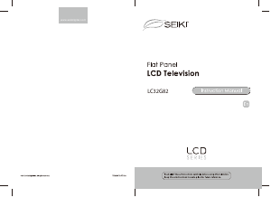 Manual SEIKI LC32G82 LCD Television