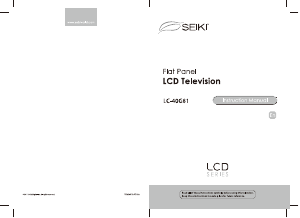 Manual SEIKI LC40G81 LCD Television