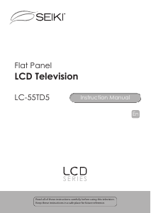 Manual SEIKI LC55TD5 LCD Television