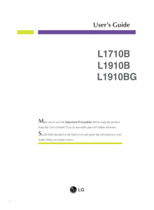 Manual LG L1910B LCD Monitor
