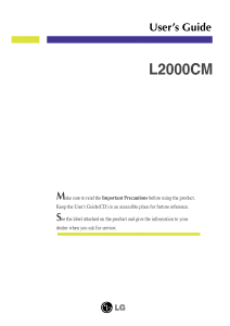 Manual LG L2000CM-SF LCD Monitor