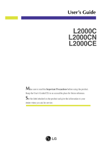 Manual LG L2000C-SF LCD Monitor