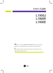 Manual LG L1900J-BF LCD Monitor