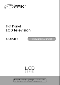 Manual SEIKI SE324FB LCD Television