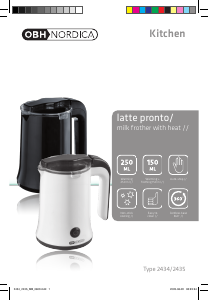 Manual OBH Nordica 2434 Latte Pronto Milk Frother