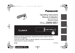 Руководство Panasonic DMW-MS1E Микрофон
