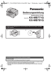 Bedienungsanleitung Panasonic KX-MB778 Multifunktionsdrucker