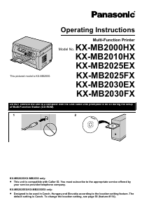 Manual Panasonic KX-MB2010HX Multifunctional Printer